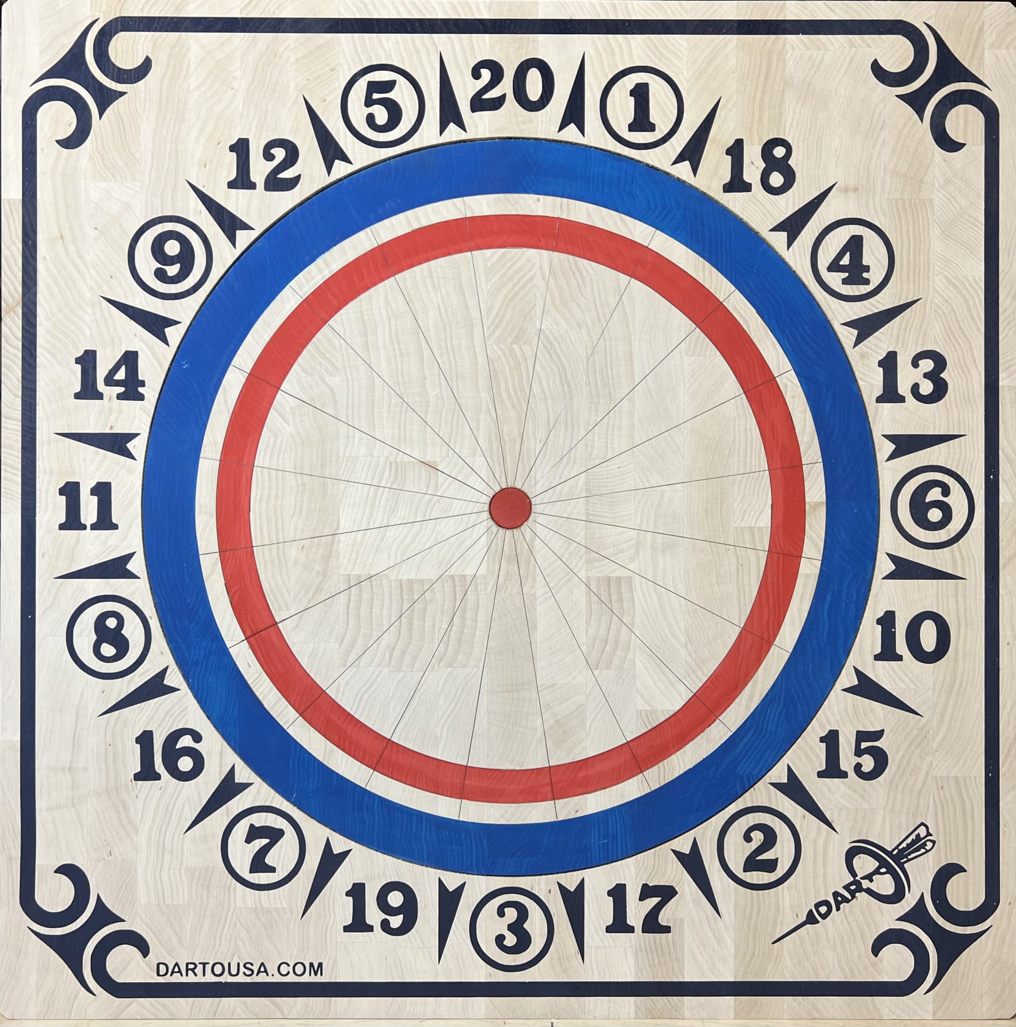 Traditional American Style Dartboard DartoUSA