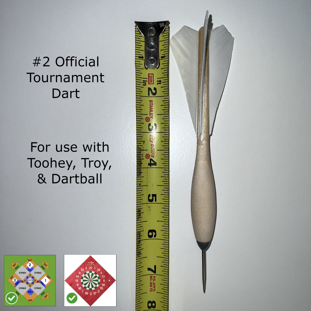 2 Official Tournament Darts White 3 Feather 12 pack DartoUSA